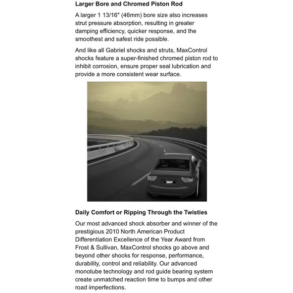 Suspension Strut-Ultra Struts Gabriel 1Pack G56683 - Picture 5 of 8